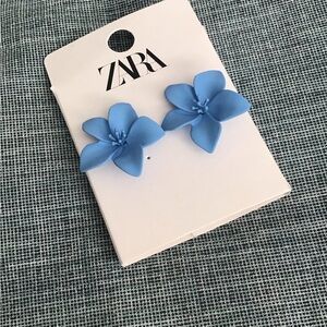 Zara Blue Floral Earrings